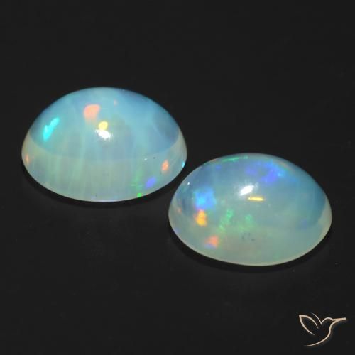 1.78 ct natürliche Mehrfarbig Opal-Edelsteine, Oval, Transparent