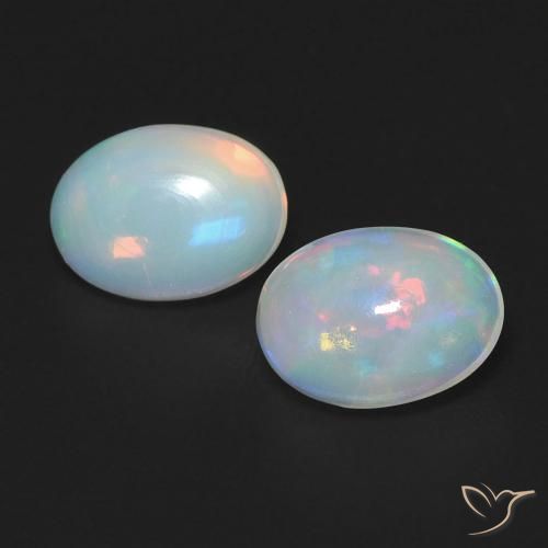 0.94ctw Natürlicher Mehrfarbig Opal, Oval, Transparent