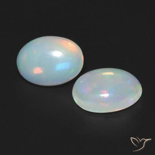 0.94 ct natürliche Mehrfarbig Opal-Edelsteine, Oval, Transparent