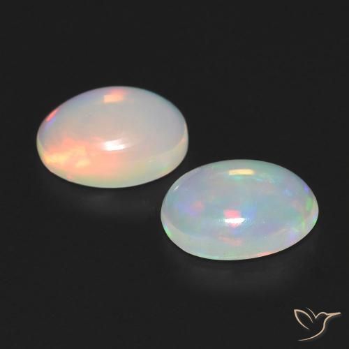 0.94 ct natürliche Mehrfarbig Opal-Edelsteine, Oval, Transparent