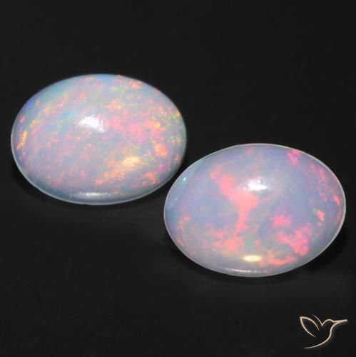 0.81ctw Natürlicher Mehrfarbig Opal, Oval, Transparent