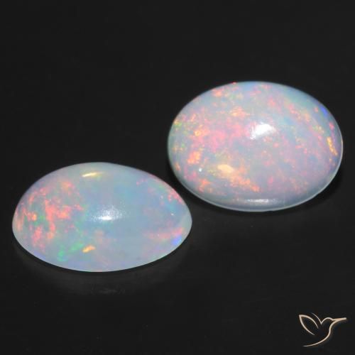 0.81 ct natürliche Mehrfarbig Opal-Edelsteine, Oval, Transparent