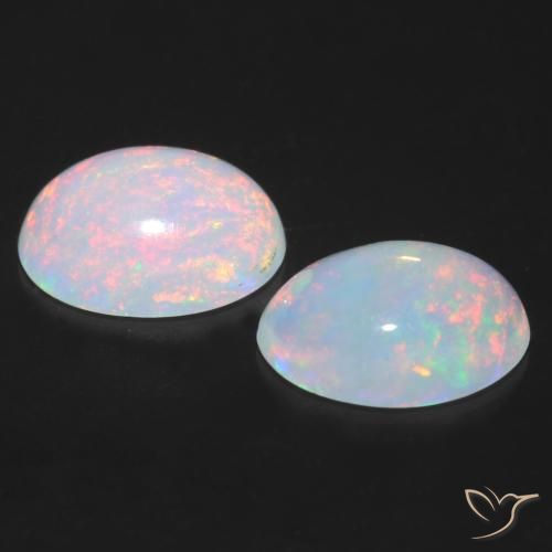 0.81 ct natürliche Mehrfarbig Opal-Edelsteine, Oval, Transparent