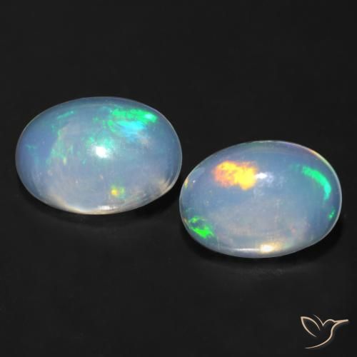 0.85ctw Natürlicher Mehrfarbig Opal, Oval, Transparent, Photo A