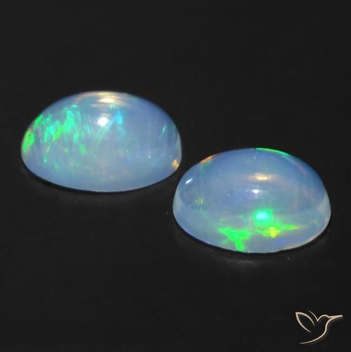 0.85 ct natürliche Mehrfarbig Opal-Edelsteine, Oval, Transparent