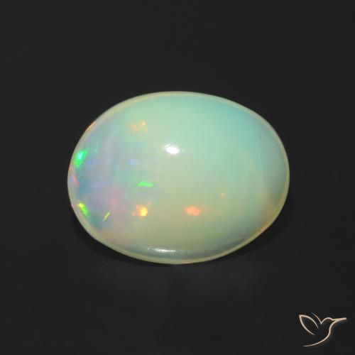1.27ct Natürlicher Mehrfarbig Opal, Oval, Transparent