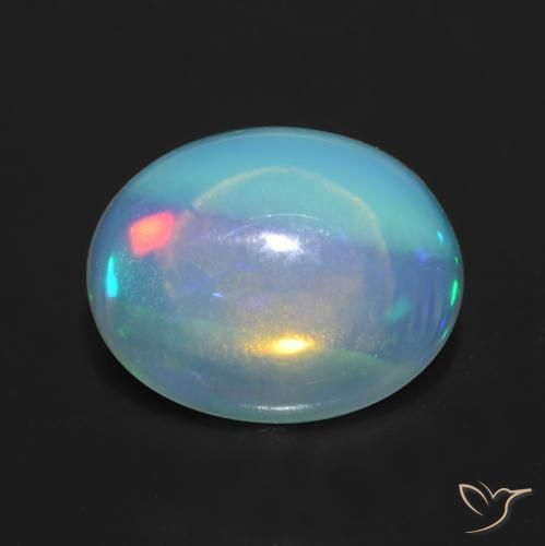 1.08ct Natürlicher Mehrfarbig Opal, Oval, Transparent