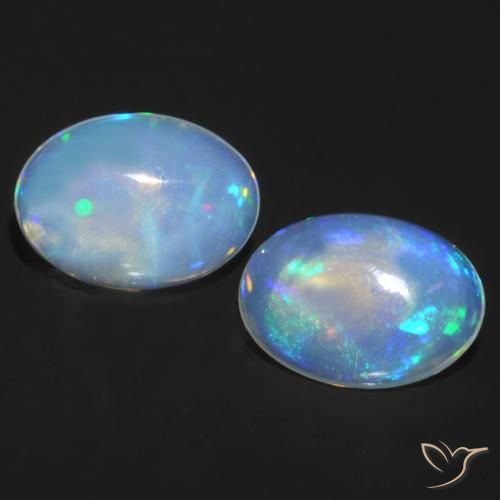 0.94ctw Natürlicher Mehrfarbig Opal, Oval, Transparent
