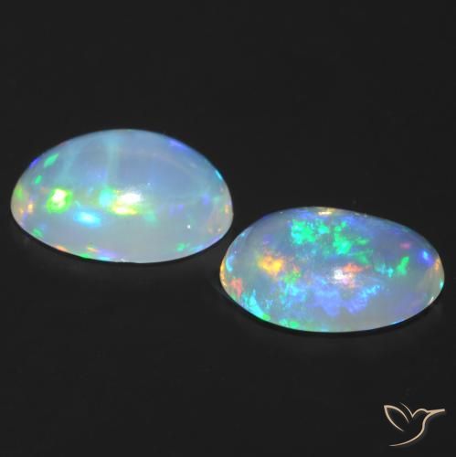 0.94 ct natürliche Mehrfarbig Opal-Edelsteine, Oval, Transparent
