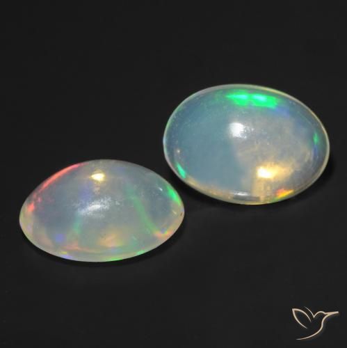 0.89 ct natürliche Mehrfarbig Opal-Edelsteine, Oval, Transparent