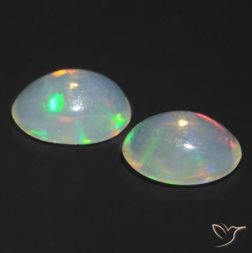 0.89 ct natürliche Mehrfarbig Opal-Edelsteine, Oval, Transparent