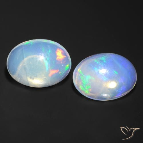 1.62ctw Natürlicher Mehrfarbig Opal, Oval, Transparent