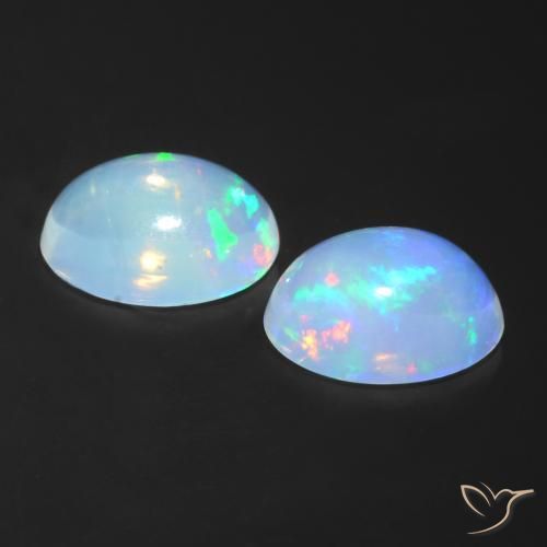 1.62 ct natürliche Mehrfarbig Opal-Edelsteine, Oval, Transparent
