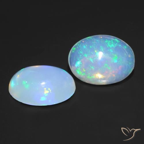 1.30 ct natürliche Mehrfarbig Opal-Edelsteine, Oval, Transparent
