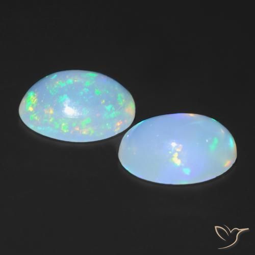 1.30 ct natürliche Mehrfarbig Opal-Edelsteine, Oval, Transparent