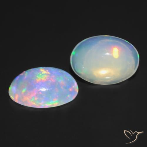 0.85 ct natürliche Mehrfarbig Opal-Edelsteine, Oval, Transparent