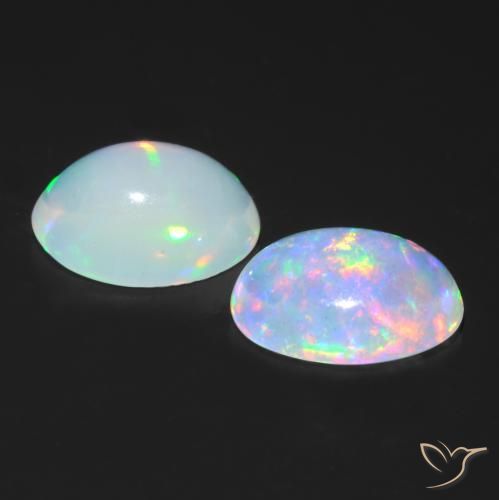 0.85 ct natürliche Mehrfarbig Opal-Edelsteine, Oval, Transparent