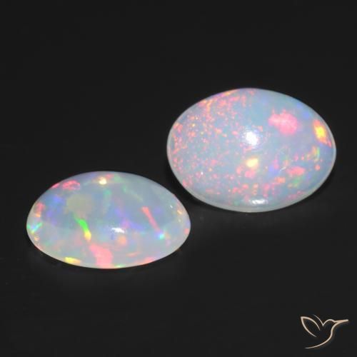 0.82 ct natürliche Mehrfarbig Opal-Edelsteine, Oval, Transparent