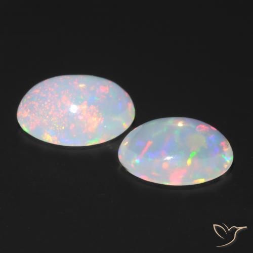 0.82 ct natürliche Mehrfarbig Opal-Edelsteine, Oval, Transparent