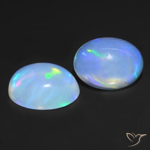 1.61 ct natürliche Mehrfarbig Opal-Edelsteine, Oval, Transparent