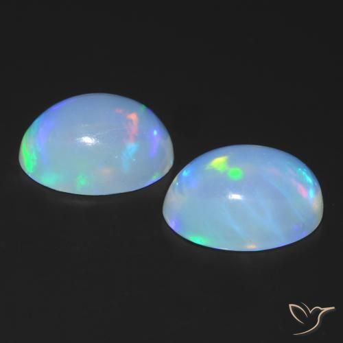 1.61 ct natürliche Mehrfarbig Opal-Edelsteine, Oval, Transparent