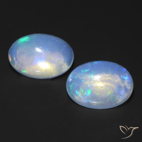 0.78ctw Natürlicher Mehrfarbig Opal, Oval, Transparent
