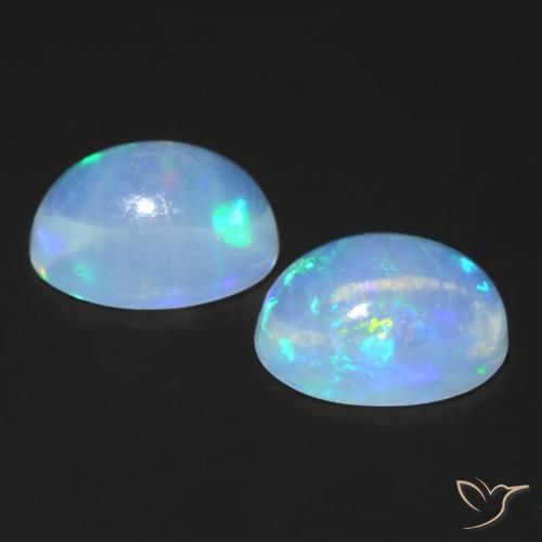 0.78 ct natürliche Mehrfarbig Opal-Edelsteine, Oval, Transparent