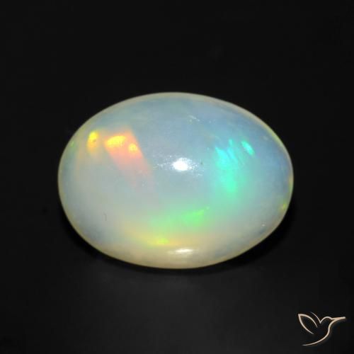 1.05ct Natürlicher Mehrfarbig Opal, Oval, Transparent