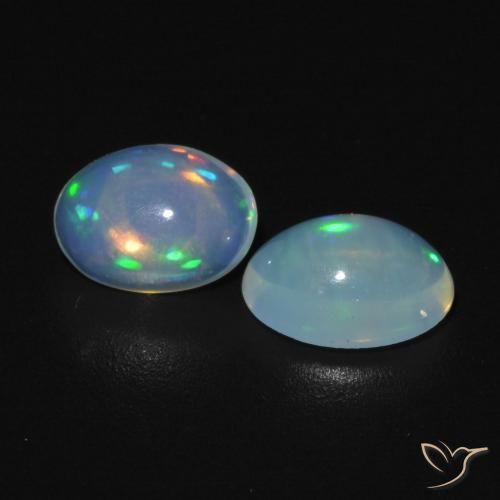 0.89 ct natürliche Bläulich-weiß Opal-Edelsteine, Oval, Transparent