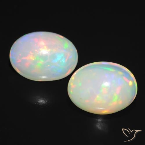 1.72ctw Natürlicher Mehrfarbig Opal, Oval, Lichtdurchlässig
