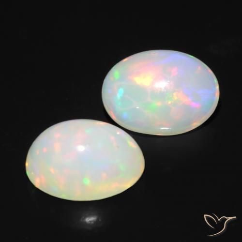 1.72 ct natürliche Mehrfarbig Opal-Edelsteine, Oval, Lichtdurchlässig