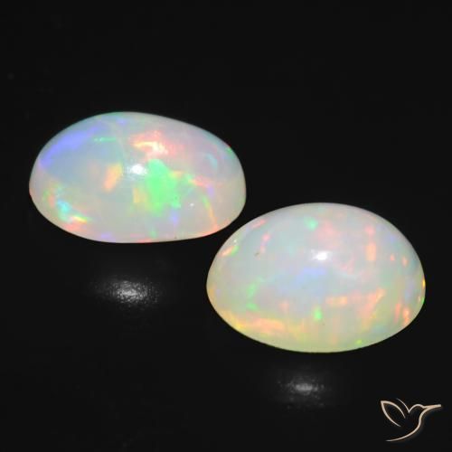 1.72 ct natürliche Mehrfarbig Opal-Edelsteine, Oval, Lichtdurchlässig