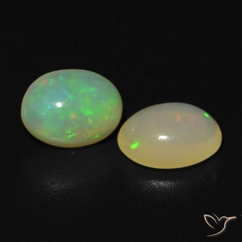 0.99 ct natürliche Mehrfarbig Opal-Edelsteine, Oval, Transparent