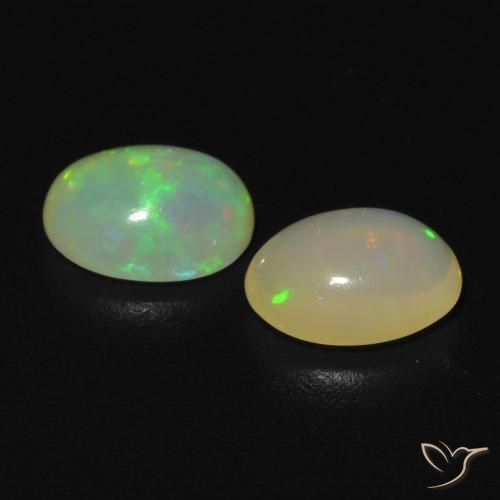 0.99 ct natürliche Mehrfarbig Opal-Edelsteine, Oval, Transparent