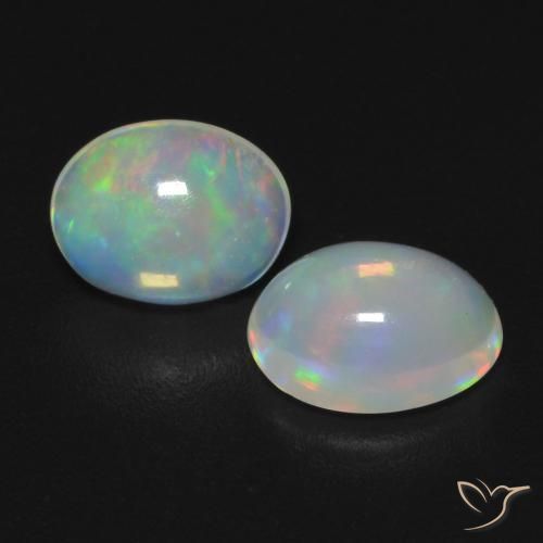 0.95 ct natürliche Mehrfarbig Opal-Edelsteine, Oval, Transparent