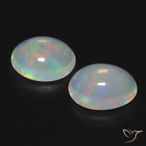 0.95 ct natürliche Mehrfarbig Opal-Edelsteine, Oval, Transparent