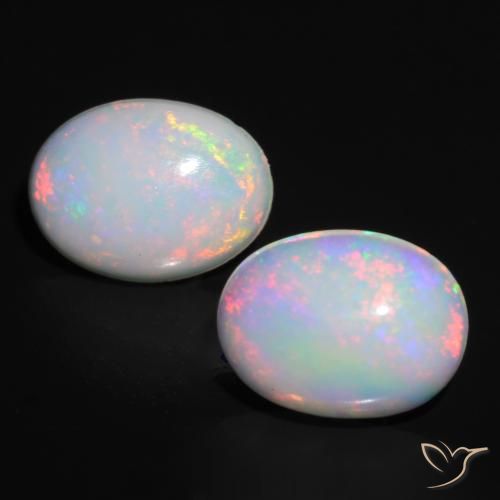 1.39ctw Natürlicher Mehrfarbig Opal, Oval, Lichtdurchlässig