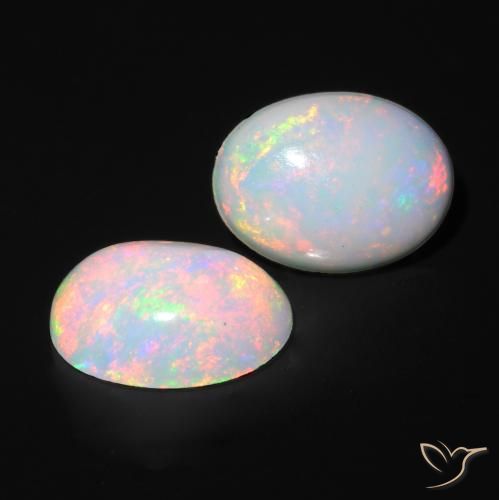 1.39 ct natürliche Mehrfarbig Opal-Edelsteine, Oval, Lichtdurchlässig