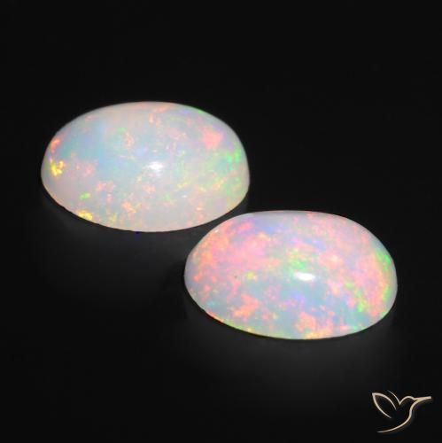 1.39 ct natürliche Mehrfarbig Opal-Edelsteine, Oval, Lichtdurchlässig