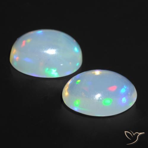 1.65 ct natürliche Mehrfarbig Opal-Edelsteine, Oval, Transparent