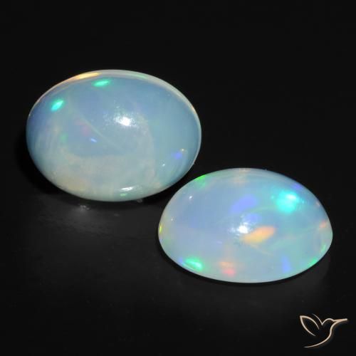 1.64 ct natürliche Mehrfarbig Opal-Edelsteine, Oval, Transparent