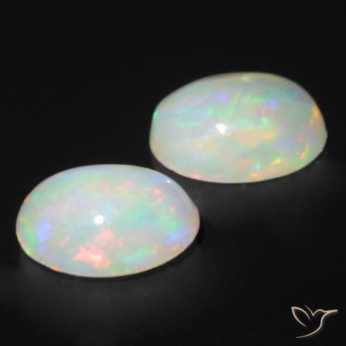 1.11 ct natürliche Mehrfarbig Opal-Edelsteine, Oval, Lichtdurchlässig
