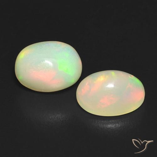 1.12 ct natürliche Mehrfarbig Opal-Edelsteine, Oval, Lichtdurchlässig