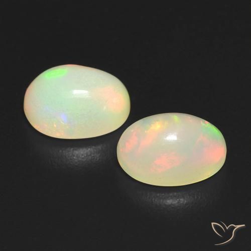 1.12 ct natürliche Mehrfarbig Opal-Edelsteine, Oval, Lichtdurchlässig