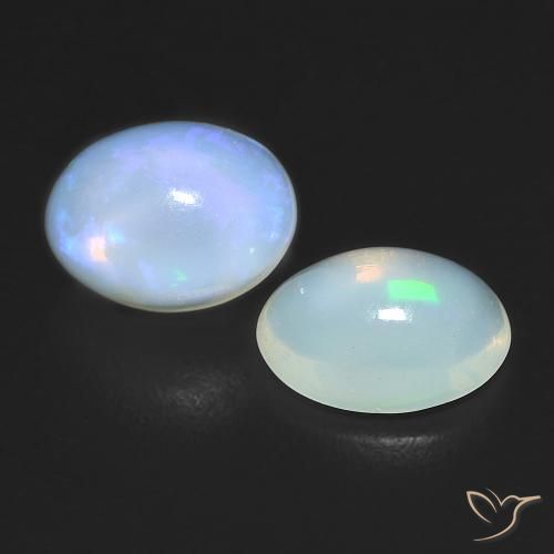 1.50 ct natürliche Mehrfarbig Opal-Edelsteine, Oval, Transparent
