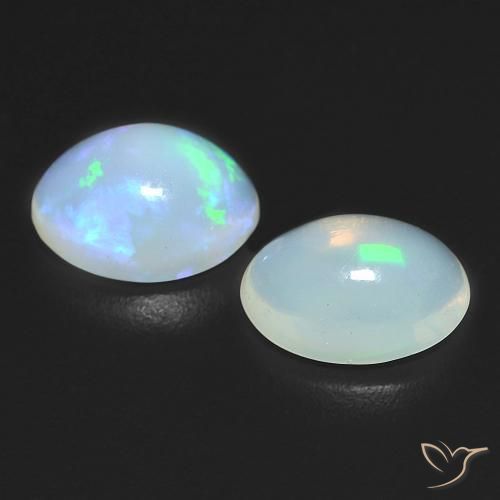 1.50 ct natürliche Mehrfarbig Opal-Edelsteine, Oval, Transparent
