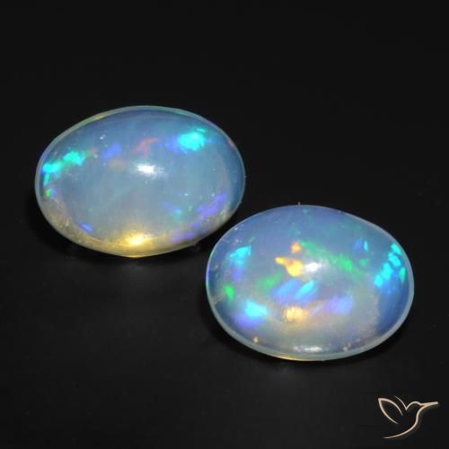 1.19ctw Natürlicher Mehrfarbig Opal, Oval, Transparent, Photo A