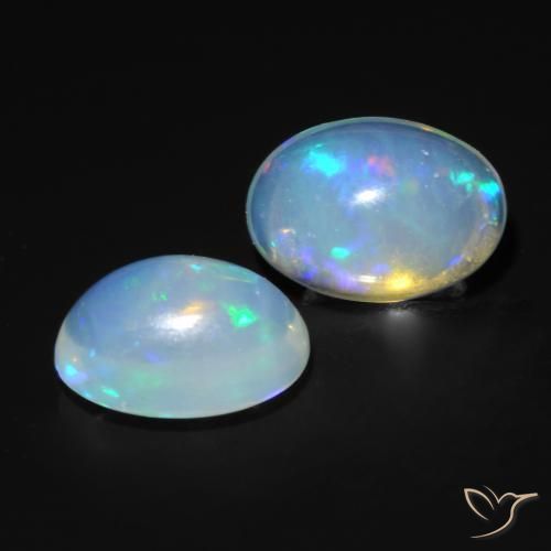 1.19 ct natürliche Mehrfarbig Opal-Edelsteine, Oval, Transparent