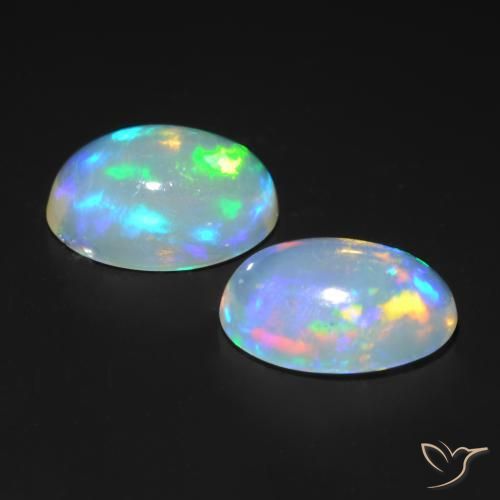 0.99 ct natürliche Mehrfarbig Opal-Edelsteine, Oval, Transparent