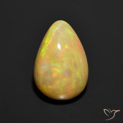 1.44ct Natürlicher Mehrfarbig Opal, Birnenform, Lichtundurchlässig, Photo A